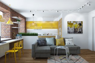 Projekt mieszkania 65 m2 m: Wizualizacja 3D od Julii Chernova