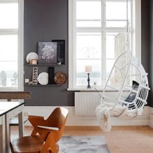 Swing στο διαμέρισμα: τύποι, επιλογή θέσης εγκατάστασης, οι καλύτερες φωτογραφίες και ιδέες για το εσωτερικό-6