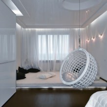 Xích đu trong căn hộ: quang cảnh, lựa chọn vị trí lắp đặt, hình ảnh và ý tưởng tốt nhất cho nội thất-11