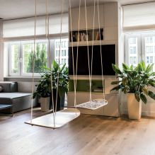 Swing nell'appartamento: viste, scelta del luogo di installazione, le migliori foto e idee per gli interni-4