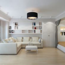Moderní rohové pohovky v interiéru obývacího pokoje-4
