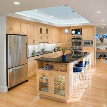 Възможности за дизайн на опънати тавани в кухнята-10