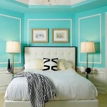 Tiffany krāsa interjerā: stilīgs tirkīza nokrāsa jūsu mājās-8