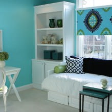 „Tiffany“ spalva interjere: stilingas turkio atspalvis jūsų namuose-6