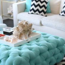 Tiffany krāsa interjerā: stilīgs tirkīza nokrāsa jūsu mājās-3