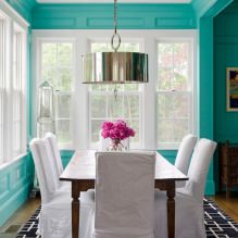 Warna Tiffany di pedalaman: warna turquoise yang bergaya di rumah anda-1