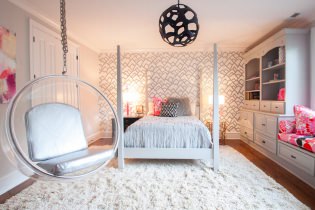 Soveværelse design til en pige: fotos, designfunktioner