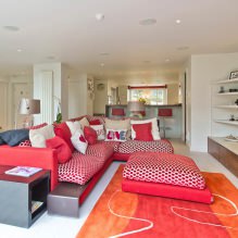 Návrh obývacej izby v ružovej farbe: 50 príkladov fotografií-9