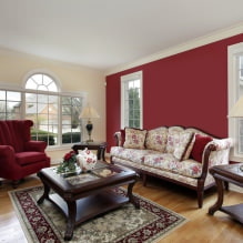 Design del soggiorno in rosa: 50 esempi di foto-19