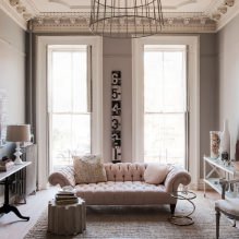 Design del soggiorno in rosa: 50 esempi di foto-22