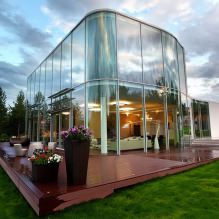 Domy s panoramatickými oknami: 70 najlepších inšpiratívnych fotografií a riešení-13