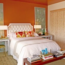 Guļamistabas dizains oranžos toņos: dizaina iezīmes, kombinācijas, foto-5