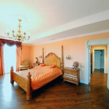 Soveværelse design i orange toner: designfunktioner, kombinationer, foto-8