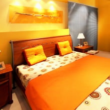 Дизайн на спалня в оранжеви тонове: дизайнерски характеристики, комбинации, снимка-12