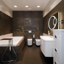 Bahagian dalam bilik mandi dengan gaya moden: 60 foto dan idea terbaik untuk reka bentuk-2
