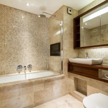 Šiuolaikiško stiliaus vonios kambario interjeras: 60 geriausių nuotraukų ir dizaino idėjų-5