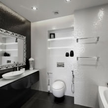 Interior del bany amb un estil modern: 60 millors fotos i idees per al disseny-9