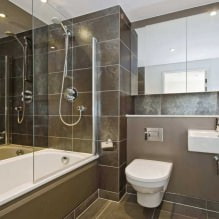 Bahagian dalam bilik mandi dengan gaya moden: 60 foto dan idea terbaik untuk reka bentuk-16