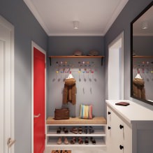 Πόσο όμορφο να φτιάξεις ένα διάδρομο σε ένα διαμέρισμα: ιδέες σχεδιασμού, διάταξη και διάταξη-13