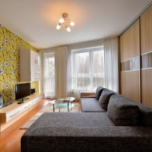 Giấy dán tường nội thất phòng khách: 60 tùy chọn thiết kế hiện đại-1