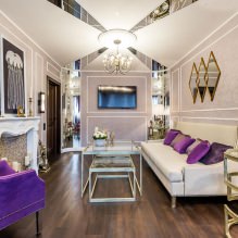 Tapeta v interiéru obývacího pokoje: 60 možností moderního designu-6