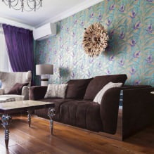 Tapeta v interiéru obývacího pokoje: 60 možností moderního designu-9