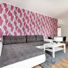 Tapeta v interiéri obývacej izby: 60 možností moderného dizajnu-14