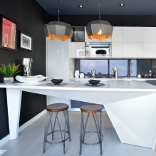 Design bucătărie cu blat de bar: 60 de fotografii moderne în interior -6
