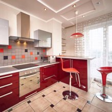 Design kuchyně s barovým pultem: 60 moderních fotografií v interiéru -4
