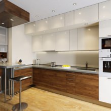 Design kuchyně s barovým pultem: 60 moderních fotografií v interiéru -11