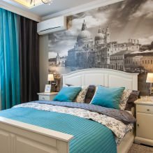 Reka bentuk bilik tidur dengan kertas dinding kelabu: 70 foto terbaik di pedalaman-3
