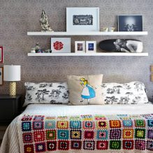 Soveværelse design med grå tapet: 70 bedste fotos i interiøret-1