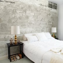 Disseny de dormitori amb fons de pantalla gris: 70 millors fotos a l'interior-0