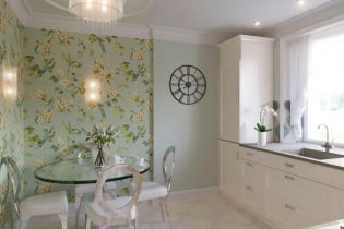 Virtuves dizains ar zaļām tapetēm: 55 mūsdienīgas fotogrāfijas interjerā