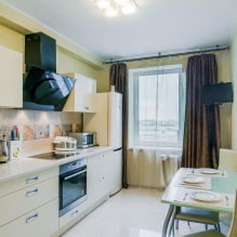 Thiết kế nhà bếp với giấy dán tường màu xanh lá cây: 55 bức ảnh hiện đại trong nội thất-6