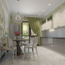 Design kuchyně se zelenými tapetami: 55 moderních fotografií v interiéru-3