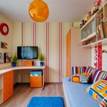 Küçük bir çocuk odasının içi: renk, stil, dekorasyon ve mobilya seçimi (70 fotoğraf) -17