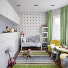 Pienen lastentarhan sisustus: värin, tyylin, sisustuksen ja huonekalujen valinta (70 kuvaa) -9