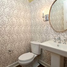 Papier peint pour la salle de bain: avantages et inconvénients, types, design, 70 photos à l'intérieur-7