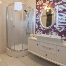 Papier peint pour la salle de bain: avantages et inconvénients, types, design, 70 photos à l'intérieur-2