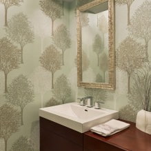 Papier peint pour la salle de bain: avantages et inconvénients, types, design, 70 photos à l'intérieur-25