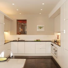 Baltos virtuvės su juodu stalviršiu dizainas: 80 geriausių idėjų, nuotraukos interjere-10