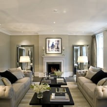 Nástěnná dekorace v obývacím pokoji: výběr barev, povrchových úprav, akcentovaná stěna v interiéru-4
