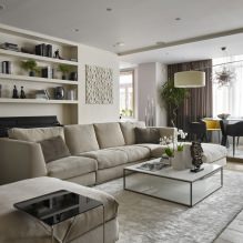 Nástenné dekorácie v obývacej izbe: výber farieb, povrchových úprav, akcentovaná stena v interiéri-16
