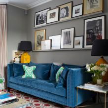 Nástenné dekorácie v obývacej izbe: výber farieb, povrchových úprav, akcentovaná stena v interiéri-10