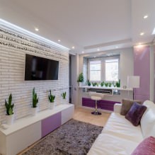 Nástenné dekorácie v obývacej izbe: výber farieb, povrchových úprav, akcentovaná stena v interiéri-1