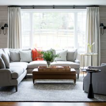 Šedá tapeta: kombinace, design, výběr nábytku a záclon, 101 fotografií v interiéru-6