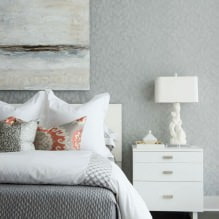 Grijs behang: combinaties, design, selectie van meubels en gordijnen, 101 foto's in het interieur-19