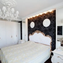 Yatak odasında duvar tasarımı: renk seçimi, bitirme seçenekleri, iç mekanda 130 fotoğraf-22