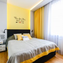 Seinäsuunnittelu makuuhuoneessa: värien valinta, viimeistelyvaihtoehdot, 130 kuvaa sisätiloissa-26